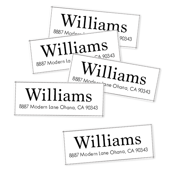 Solid Border Iron-On Clothing Labels Pack