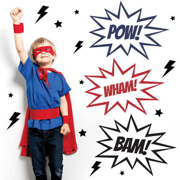 POW! WHAM! BAM! Vinyl Wall Decals