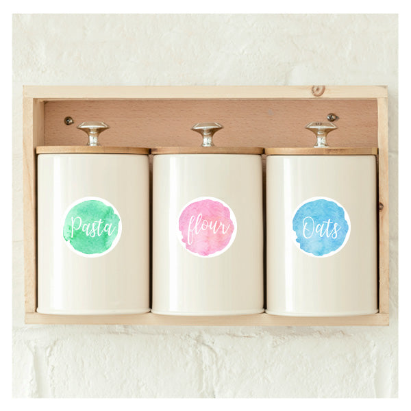 Watercolor Pantry Labels