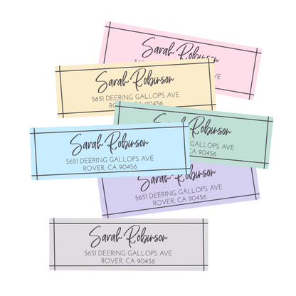Pastel Return Address Labels