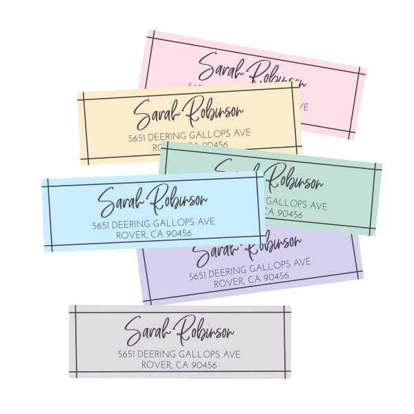 Pastel Return Address Labels
