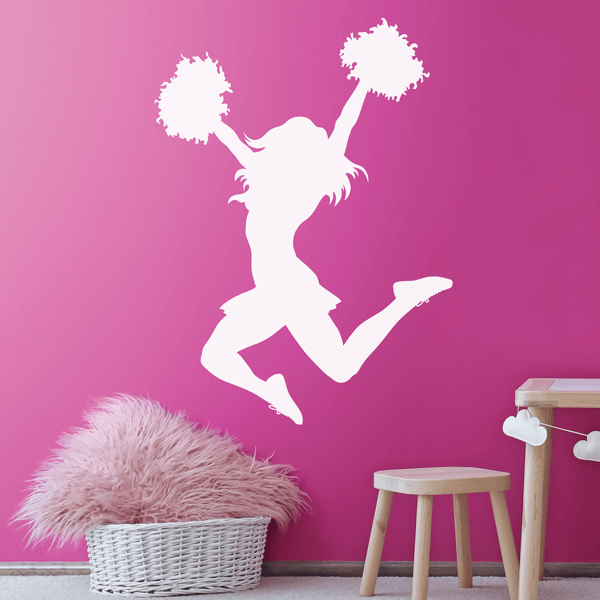 Poms and Cheers Name Decal