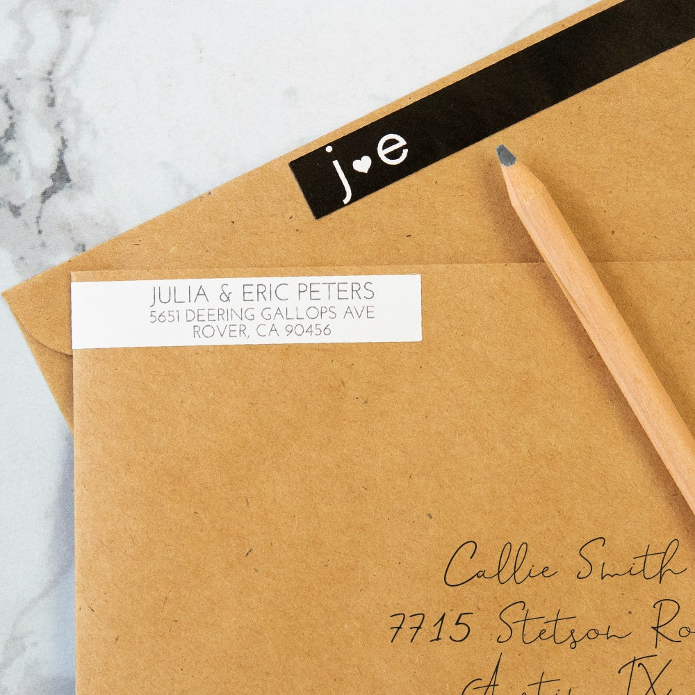 Monochrome Wrap Around Return Address Labels