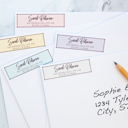 Pastel Return Address Labels