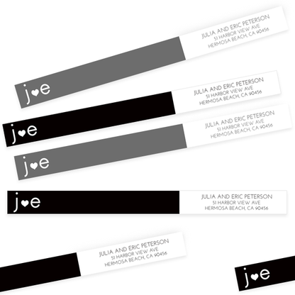 Monochrome Wrap Around Return Address Labels