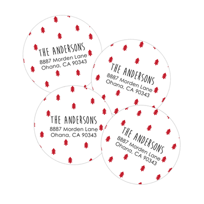 Holiday Trees Return Address Labels