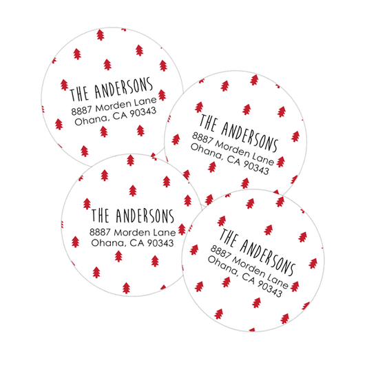 Holiday Trees Return Address Labels