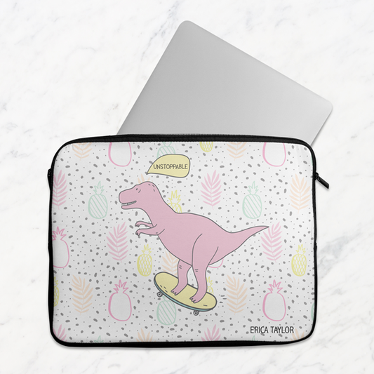 Skater Dino Laptop Sleeve