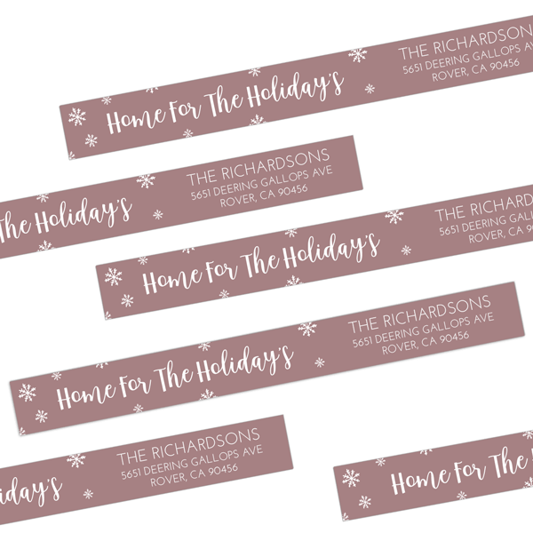 Snowflakes Wrap Around Address Labels