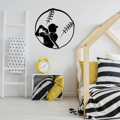Softball Dreams Wall Decal in Black.