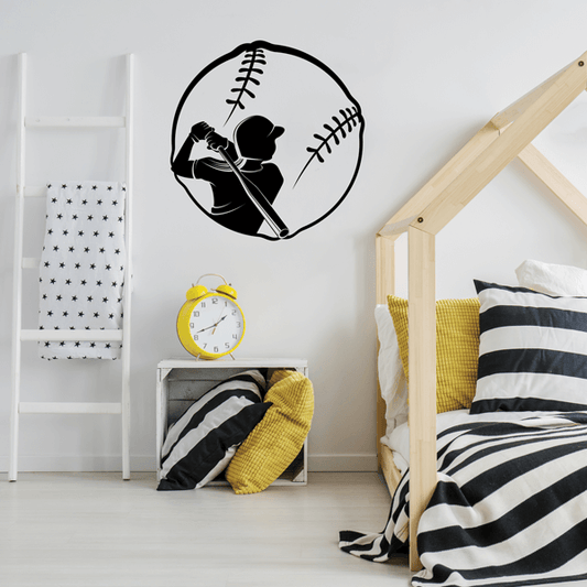 Softball Dreams Wall Decal in Black.