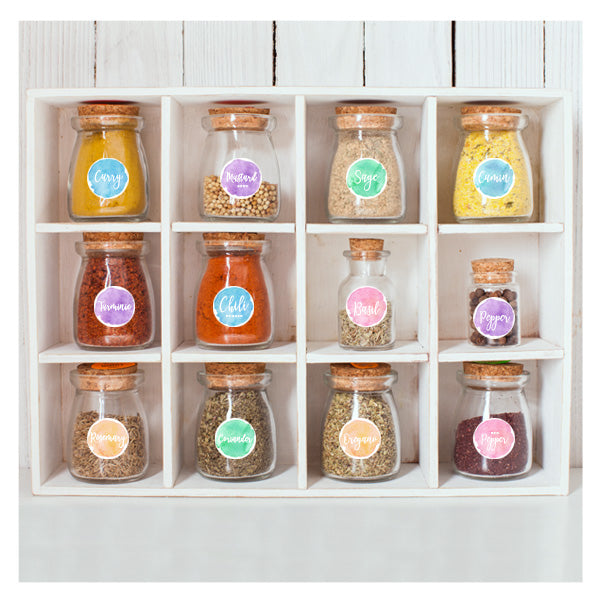 Watercolor Spice Labels