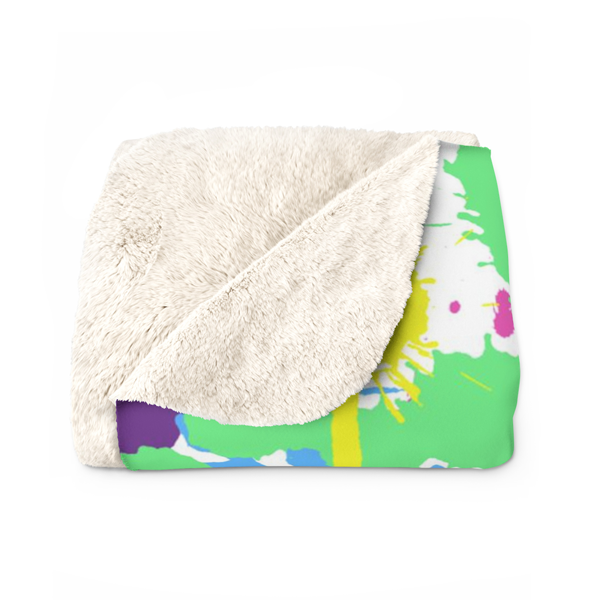 Neon Splatter Fleece Blanket