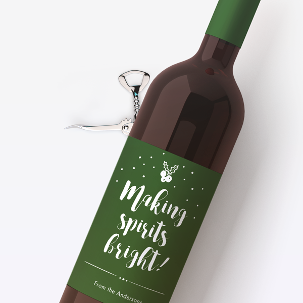 Spirits Bright Wine Labels