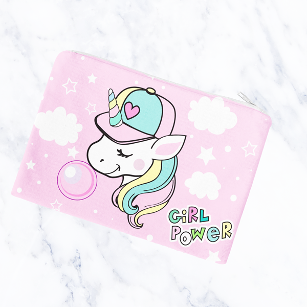 Bubblegum Unicorn Carry-All Pouch