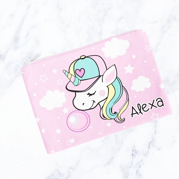 Bubblegum Unicorn Carry-All Pouch