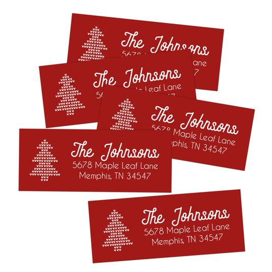 Vintage Holiday Sweater Return Address Labels