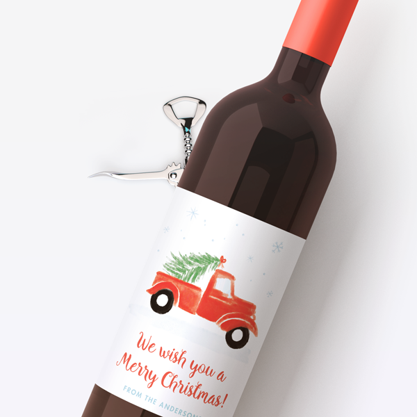 Vintage Holiday Wine Labels