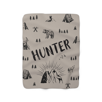 Retro Camper Fleece Blanket