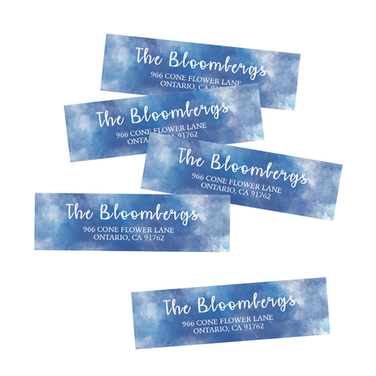 Watercolor Hanukkah Return Address Labels