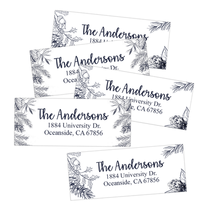 Winter Combo Return Address Labels
