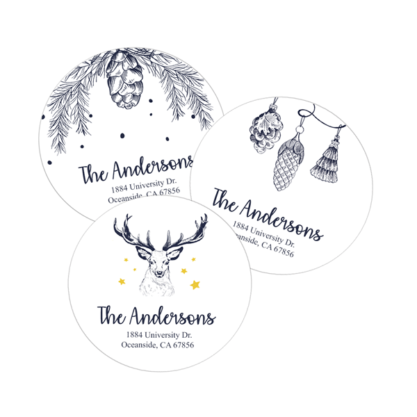 Winter Season Return Address Labels