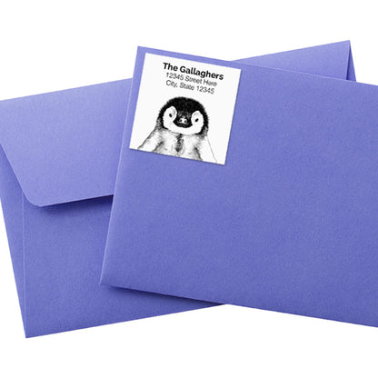 Black and White Animal Return Address Labels