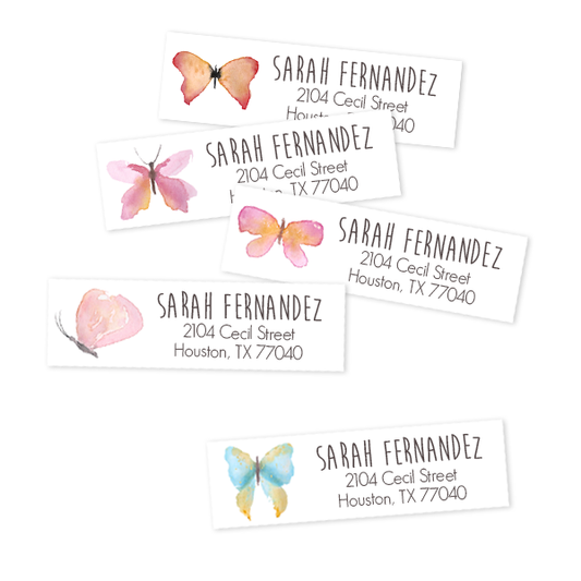 Butterfly Return Address Labels