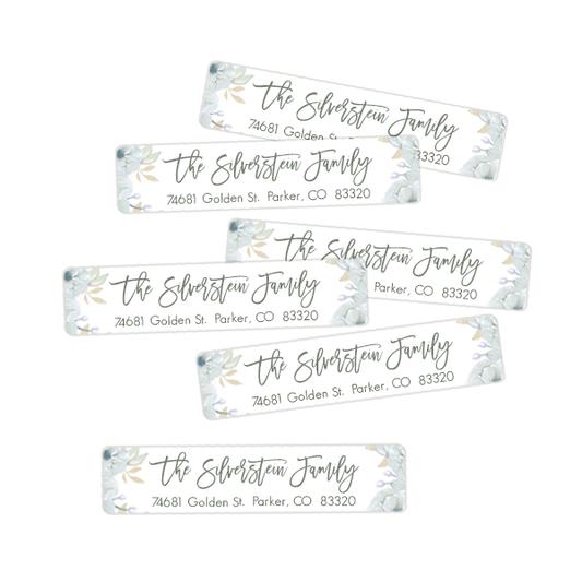 Floral Return Address Labels