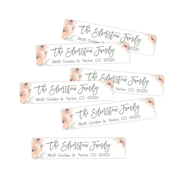 Floral Return Address Labels