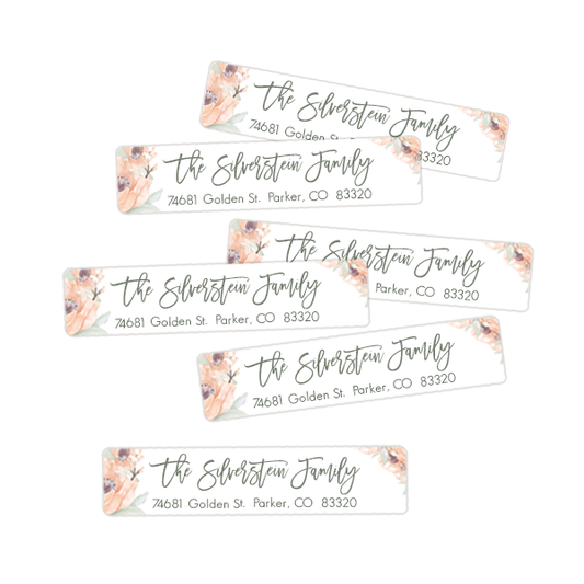 Floral Return Address Labels