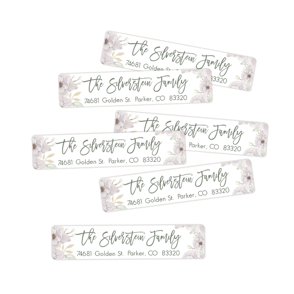 Floral Return Address Labels