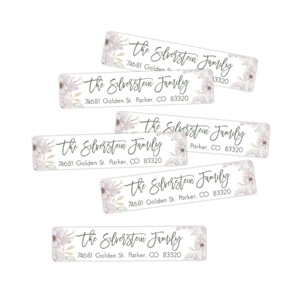 Floral Return Address Labels