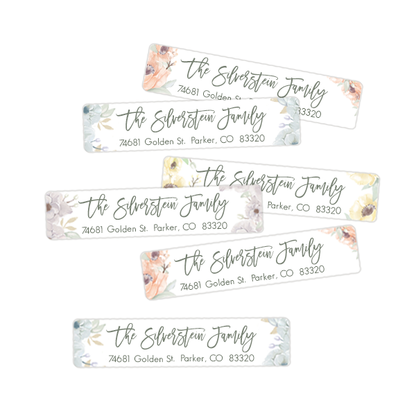 Floral Return Address Labels