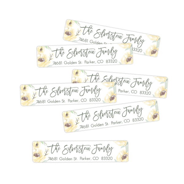 Floral Return Address Labels