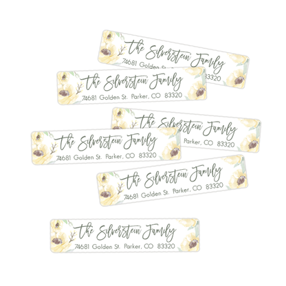 Floral Return Address Labels