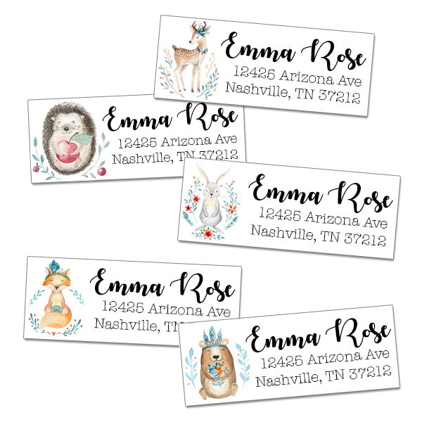 Woodland Creatures Return Address Labels