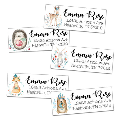 Woodland Creatures Return Address Labels