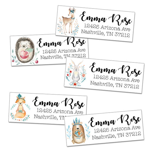 Woodland Creatures Return Address Labels