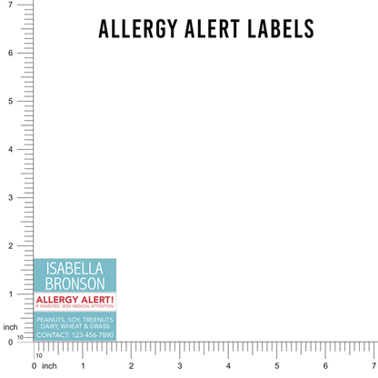 Allergy Alert Labels