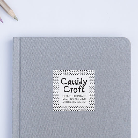 Arrows Square Contact Labels