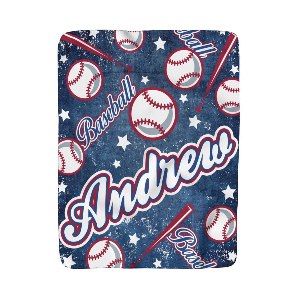 All Star Baseball Fleece Blanket LabelDaddy