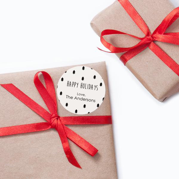 Holiday Trees Gift Labels