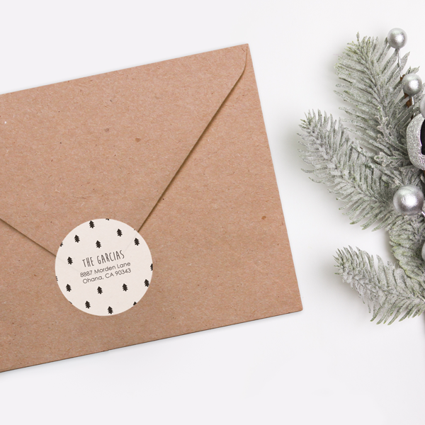 Holiday Trees Return Address Labels