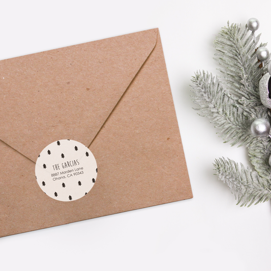 Holiday Trees Return Address Labels