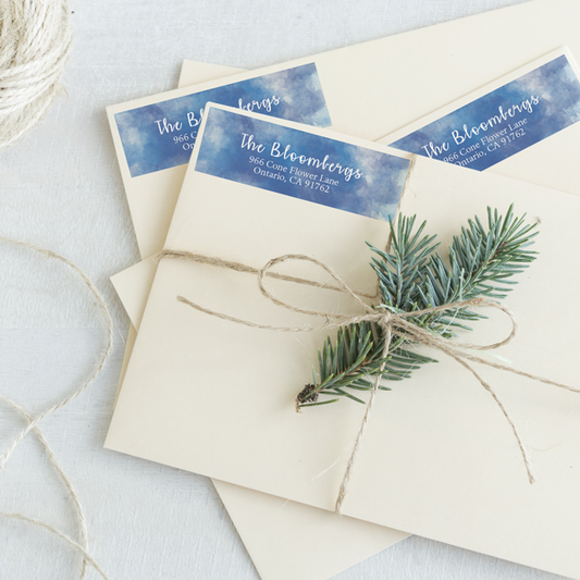 Watercolor Hanukkah Return Address Labels