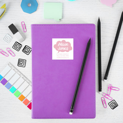 Thought Bubble Square Contact Labels