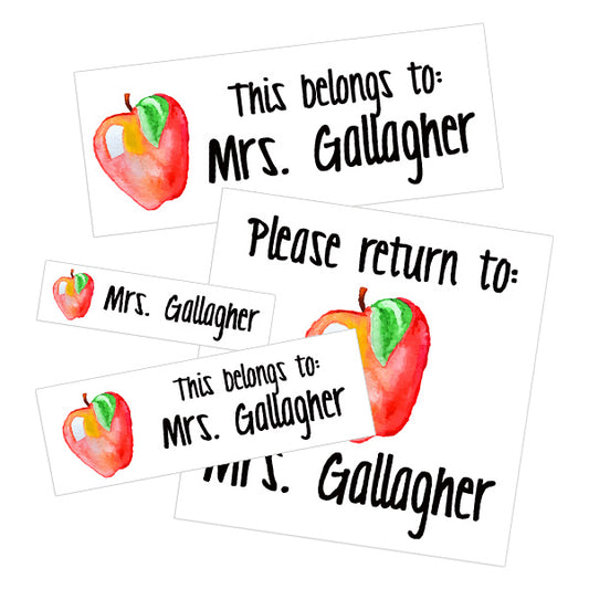 Apple Combo Teacher Labels