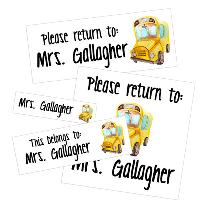 Bus Combo Teacher Labels