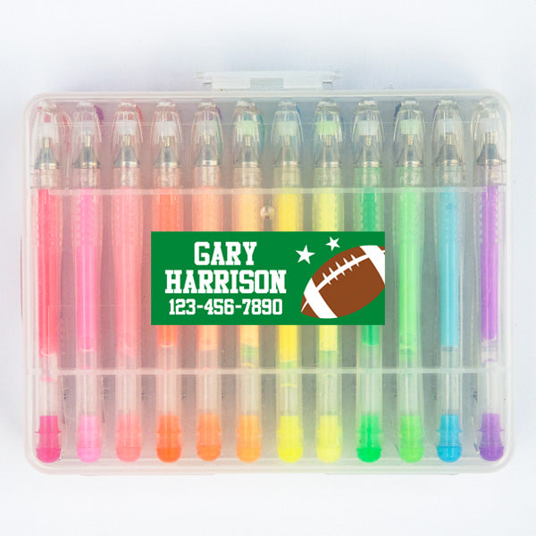 Football Rectangle Contact Labels